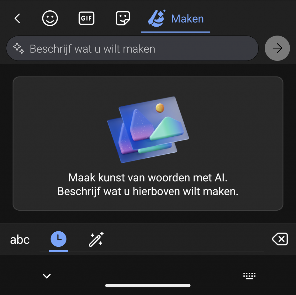 DALL-E3 in Microsoft Swiftkey